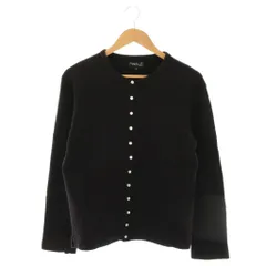 極美品　アニエスベーオム　裏毛スナップカーディガン　ブラック　1 プレッション 極美品 アニエスベーオム 裏毛スナップカーディガン ブラック 1