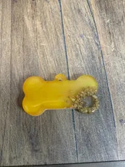 ネームプレート  ボーン小 オレンジ(肉球)