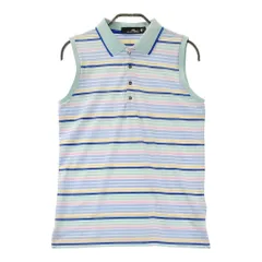 サイズ：S RLX ラルフローレン  ノースリーブポロシャツ ボーダー柄 グリーン系 [240101279049] ゴルフウェア レディース ストスト