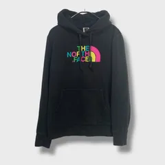 ☆THE NORTH FACE☆ロゴプリントスウェットパーカー☆黒☆レディースM☆裏起毛☆F25M