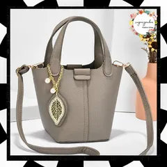 ショルダーバッグ チャーム付き ハンドバッグ レディース PUレザー バケットバッグ 2way 手提げ鞄 オフィスカジュアル 肩掛けバッグ ポーチ付き ミニトートバッグ 通勤 通学 PUバッグ 合皮かばん 女性人気 韓国風 コンパクト鞄 2GAOSHU-001