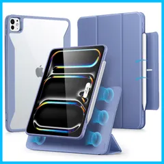 【特価セール】(2024、第5世代)専用 M4 Pencilホルダー付き ケース 取り外し可能マグネットカバー 縦置き/横置きスタンド 11インチ Pencil Pro Pro/USB-C完全対応 Rebound iPad 360シリーズ ESR パープル