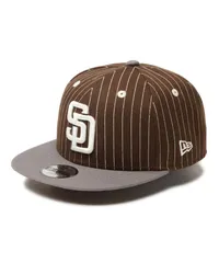 【ムラスポ公式】新品 NEW ERA ニューエラ キャップ 帽子 キッズ Youth 9FIFTY Pinstripe サンディエゴ・パドレス ウォルナット グレーバイザー 14325145