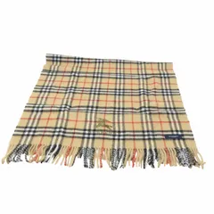 バーバリー ロンドン BURBERRY LONDON ノバチェック 大判 マフラー ひざ掛け ストール フリンジ ベージュ系のサムネイル