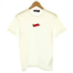 ディースクエアード DSQUARED2 テープド2Tシャツ Taped2 T-Shirt カットソー ロゴT 半袖 XS 白 ホワイト 黒 ブラック S74GD0804 /YT