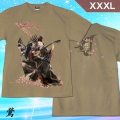 GENJU XXXLサイズ 縁起 弁財天女 和柄 七福神 鷹 桜 メンズ 祝い プレゼント Tシャツ 半袖 吉祥弁財天 