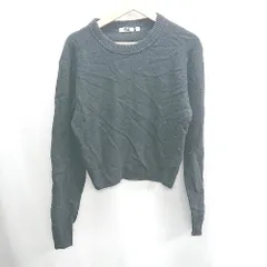 ◇ ⊇ UNIQLO ユニクロ ウール100% 長袖 セーター サイズM ブラック レディース E  【1410100005925】