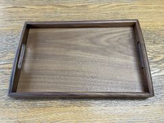 【訳アリ品】ウォールナット　無垢材　トレー　Aタイプ　おぼん　トレイ　木製　ディスプレイ　小物　07060301