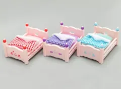 【中古】おもちゃ 全3種セット 赤ちゃんベッド～ゆめふわver.～ 「シルバニアファミリーキラキラくじ～ゆめふわコレクション～」 D賞
