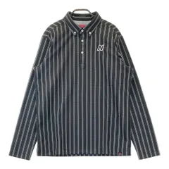 サイズ：6 NEW BALANCE GOLF ニューバランス  長袖ポロシャツ ボタンダウン 千鳥 総柄 ネイビー系 [240101470628] ゴルフウェア メンズ ストスト NEW BALANCE GOLF ニューバランス 長袖ポロシャツ 千鳥柄