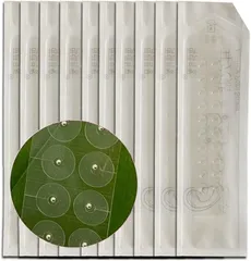 YAYAMIYA 耳つぼジュエリー 耳ツボシール 耳つぼシール 耳ツボジュエリー チタン シールのみ セラミック 金粒 透明 クリア パーツ(銀の珠 200枚,  Small)