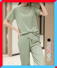 新品 パジャマセット レディース ルームウェア 夏 部屋着 セットアップ 冷感 ホームウェア 黒 【送料無料】