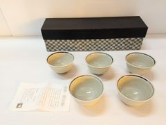 京焼　清水焼　湯呑み5個【中古品】