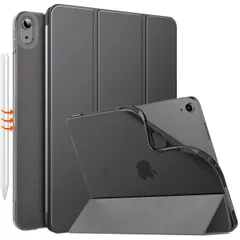 【数量限定】軽量 TPUバックケース 裏地マイクロファイバー PUレザー マット半透明 三折スタンド ApplePencilPro/第2世代ペアリング&充電対応 オートスリープ カバー 10.9 Air第5/4世代 iPad iPad Air(M2) Spac