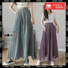 【送料無料】プリーツガウチョパンツ 韓国 スカーチョ レディース シフォン フレアパンツ 体型カバー ゆったり お洒落 ボトムス ハイウエスト きれいめ 着やせ ズボン 無地 ワイドパンツ 九分丈 春夏 薄手 新品 未使用 CH80ZHUIMENG-015