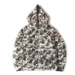 【Mサイズ】BAPE シャークパーカー ダウンジャケット ☆XL☆ シャーク ダウンジャケット shark full zip hoodie a