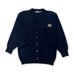 BROOKS BROTHERS ブルックスブラザーズ ゴルフ柄 長袖 コットン ニット カーディガン XS/ネイビー レディース