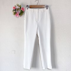 53-5 ー大特価ー 美品★大きいサイズ 【リリアンビューティエクラ】 Liliane Burty ECLAT レディース 春夏 カジュアルパンツ スラックス （XL） ホワイト 白 クロップド丈