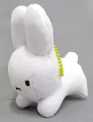 【中古】ぬいぐるみマスコット・ぬいぐるみバッジ うさぎ ホワイト ぬいぐるみマスコットうさぎ＆ゾウ 「ブルーナアニマル」