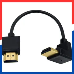 【即日発送】HDMI ケーブル 0.15m 短いHDMI2.0ケーブル Duttek L型HDMI アダプタ上向き 90 度HDMI オスオスケーブル，細い1080P HDMIケーブル 4kスーパースリム（タイプAオス - タイプAオス）