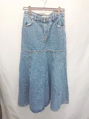 ◇ Θ ZARA ザラ デニム ロング フレア スカート サイズEUR M USA M MEX 28 ブルー系 レディース E  【1507230010469】