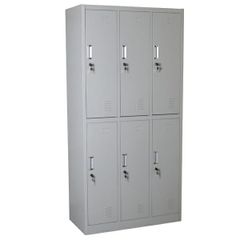 送料込】6人用 オフィスロッカー 鍵付き スチール FACILE TLK-S6