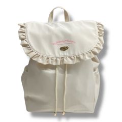 新品 タグ付 未使用 サンリオ × OUTDOOR アウトドア マイメロディ&クロミ コラボ フラップリュック バッグ リュック フリル アイボリー 白 レディース ゴーゴー古着マルイ北千住店 24 No.173