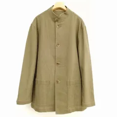 ポールスミス PAUL SMITH コットン リネン ジャケット スタンドカラー カバーオール L オリーブのサムネイル