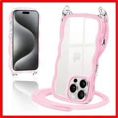 【匿名配送】 iPhone15 Pro Max_ピンク iPhone15 Pro Max ケース クリア ショルダー TPU カバー iPhone15Pro M