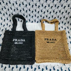 2024年最新】prada ラフィア トートの人気アイテム - メルカリ