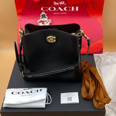 【未使用】COACH Willow Bucket/コーチ ウィロウ バケットバッグ/ショルダーバッグ   ハンドバッグ クロスボディ/レザー 天然皮革/C2479 C3916 B4/BK/ショーッパー 外箱/ 服飾 (75-2025-0428-KO-001)