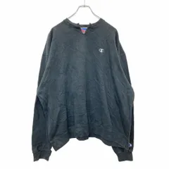 Champion ロゴ スウェット トレーナー XXLサイズ チャンピオン ビッグサイズ 刺繍 ブラック メキシコ製 古着卸 アメリカ仕入 t2406-4050