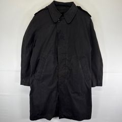 古着 80's/80年代 ヴィンテージ ミリタリー  ステンカラーコート ロングコートジャケット ライナー付き 米軍実物 1981年 38S  ブラック メンズ