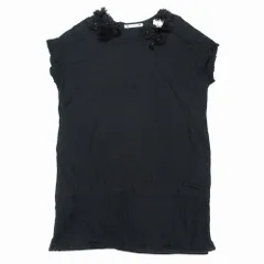 アルベロベロ ALBEROBELLO オレボレブラ ドルマン チュニック ワンピース フラワー 花モチーフ ブタさん 黒 レディース 【中古】