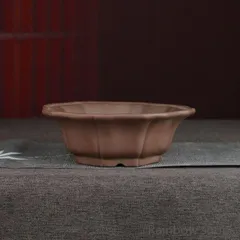 【新品未使用】円形蓮華紫泥植栽鉢 多肉菖蒲盆栽 植木鉢 小品盆栽鉢 大品盆栽鉢 ml330cp81