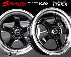 ステルスレーシング K36　17x5.5J　軽四用/人気のスーパーディープ2段リム!!　NANKANG 165/35R17 タイヤ付4本セット　”アウトレット扱いお買得品”