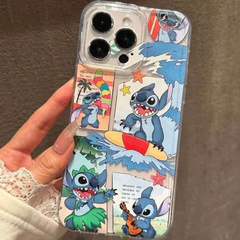 ★輸入雑貨★ディズニー　スティッチ　サーフィン　海　夏　iPhoneケース