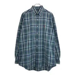 RALPH LAUREN ラルフローレン BLAKE ボタンダウン 長袖シャツ チェック ブルー(メンズ M)中古 古着 V3059
