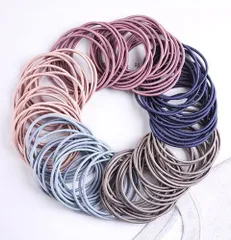 【特価】Loveaul ヘアゴム約100個×100セット 黒 茶 くすみカラー グレー ネイビー カラフル 細い 大容量 大人 子供 おしゃれ 髪ゴム 髪留め