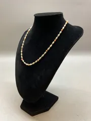 SN343 マザーオブパール 珊瑚 シェル ネックレス ビーズ 首周り 40cm 重さ 5.6g