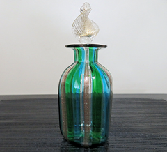 MURANO ITALY ムラノガラス・「香水瓶」グリーン・ブルー・金