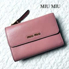 Miu Miu マドラス 三つ折り財布 ピンク - メルカリ