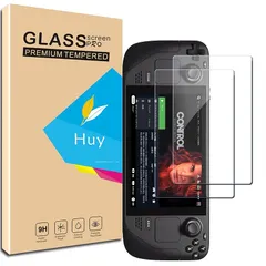 Huy Steam Deck 用のガラスフイルム steam deck 用の フイルム 【2枚セッ】日本旭硝子製 強化ガラス 液晶 保護フィルム 貼り付け簡単 硬度9H 防指紋