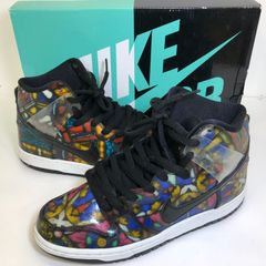 07m0762 箱あり Cncpts × Nike SB Dunk High "Stained Glass" SPECIAL BOX 313171-606 NIKE ナイキ ダンクハイ ハイカット スニーカー 24cm【USED】