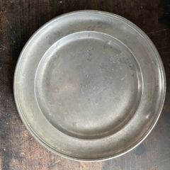 ピューター　丸皿　pewter フランスアンティーク