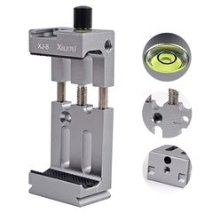 [New] XILETU Smartphone Tripod Stand with Cold Shoe, 1/4" Screw Hole for iPhone/Android/Tripod/Selfie Stick (Model XJ8 Silver)