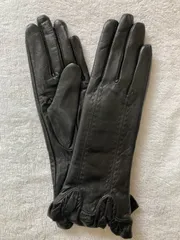 【新品】レディース 革手袋 ブラック 裏起毛