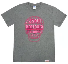 【中古】Tシャツ(男性アイドル) 三代目J Soul Brothers Tシャツ グレー(プリント：ピンク) XSサイズ プラモシリーズ 「三代目J Soul Brothers LIVE TOUR 2014 “BLUE IMPACT”」