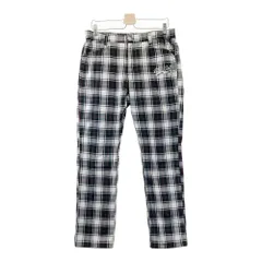 サイズ：L FILA GOLF フィラゴルフ  裏フリース ロングパンツ チェック柄 ブラック系 [240101447722] ゴルフウェア メンズ ストスト