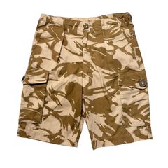 W33 イギリス軍 実物 デザートカモ デザートDPM 迷彩 ハーフパンツ カーゴパンツ 膝下丈 ブラウン ベージュ